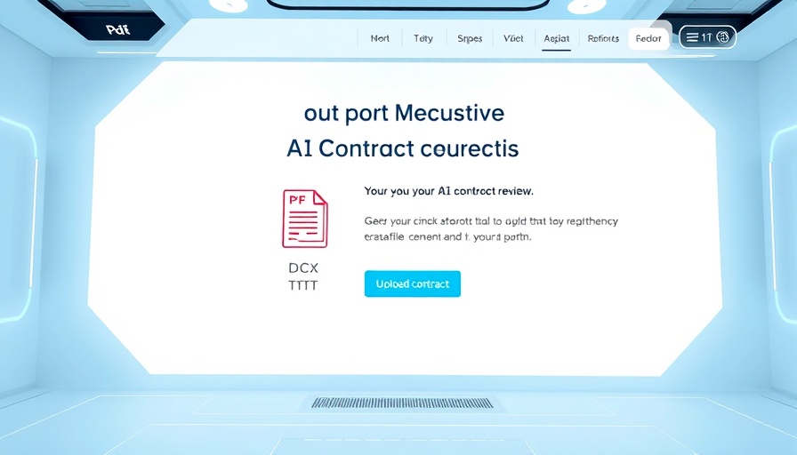 AI-based contract management platform interface showcasing file formats.