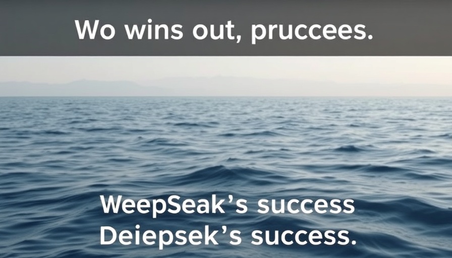 Podcast image text with DeepSeek's success over ocean