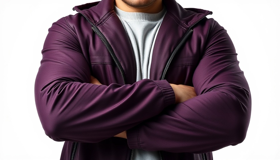 Bold man posing in purple jacket related to Super Bowl setlist.