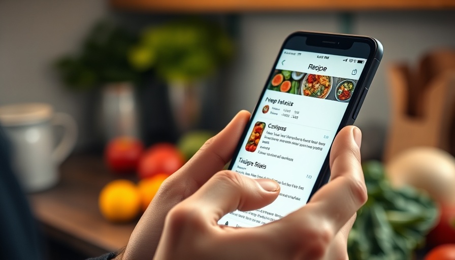 Gemini AI on smartphone in kitchen setting, recipe app interaction.