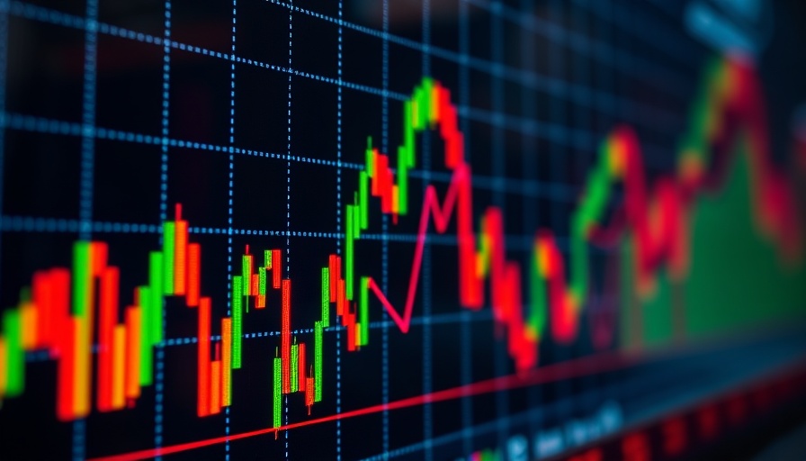 Colorful stock market chart on AI-powered investment platforms.