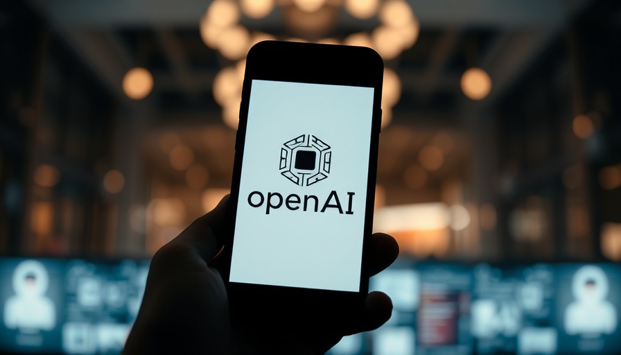 OpenAI logo on smartphone screen with blurred background