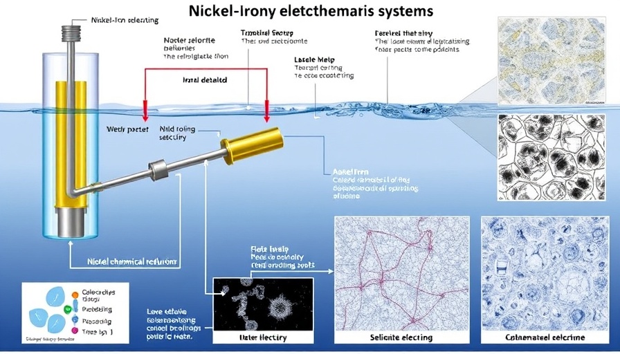 Diagram of Nickel-Iron electrode for selenite removal in water.