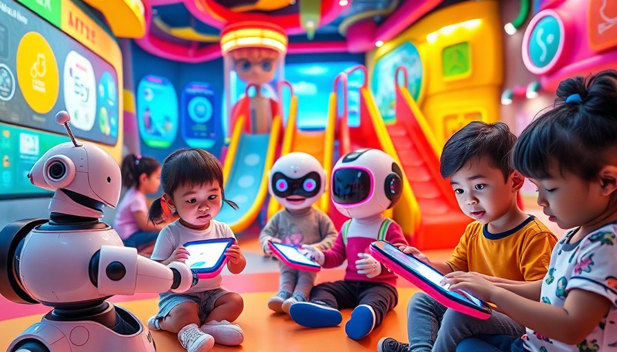 Colorful AI play area enhancing kids' online safety