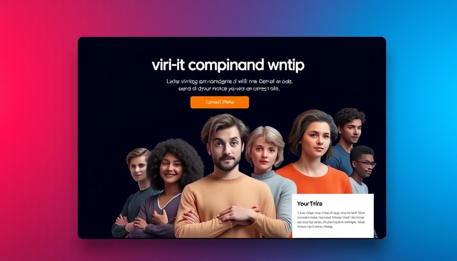 Personalized virtual companionship website interface with AI characters.