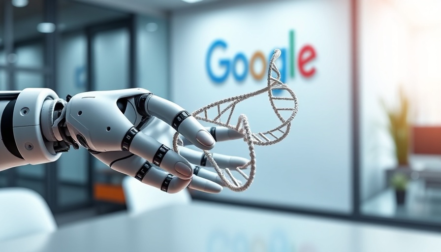 Google AI co-scientist antibiotic research depicted by robot and human hands holding DNA.