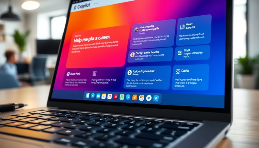 Close-up view of laptop screen with free unlimited access to Copilot features.