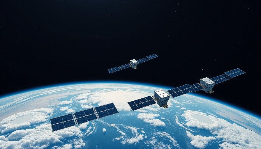 Starlink satellites in orbit above Earth.