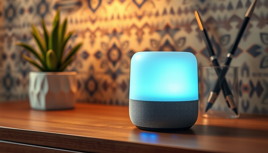 Echo device with glowing ring on desk, Alexa Plus availability for Echo devices context.