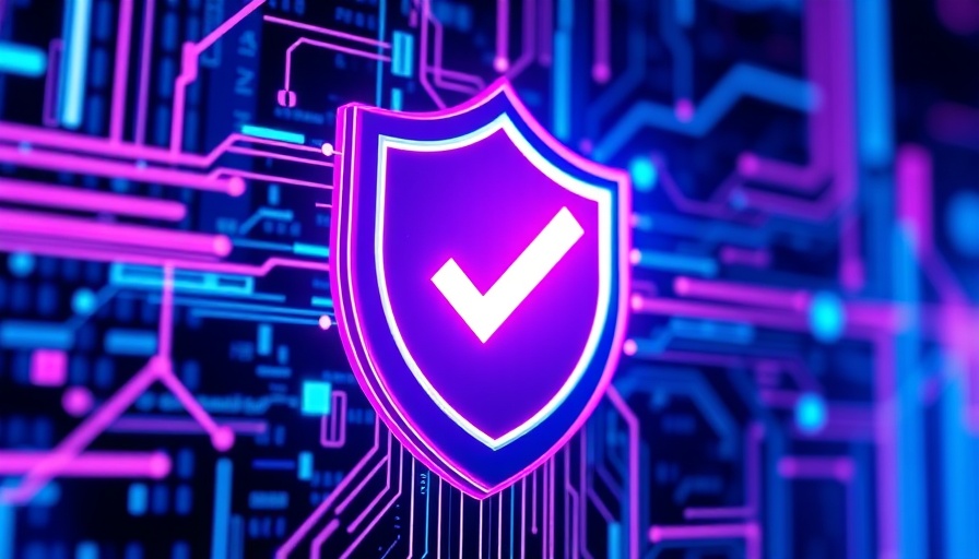 Vibrant digital shield symbolizing emerging cyber risks.