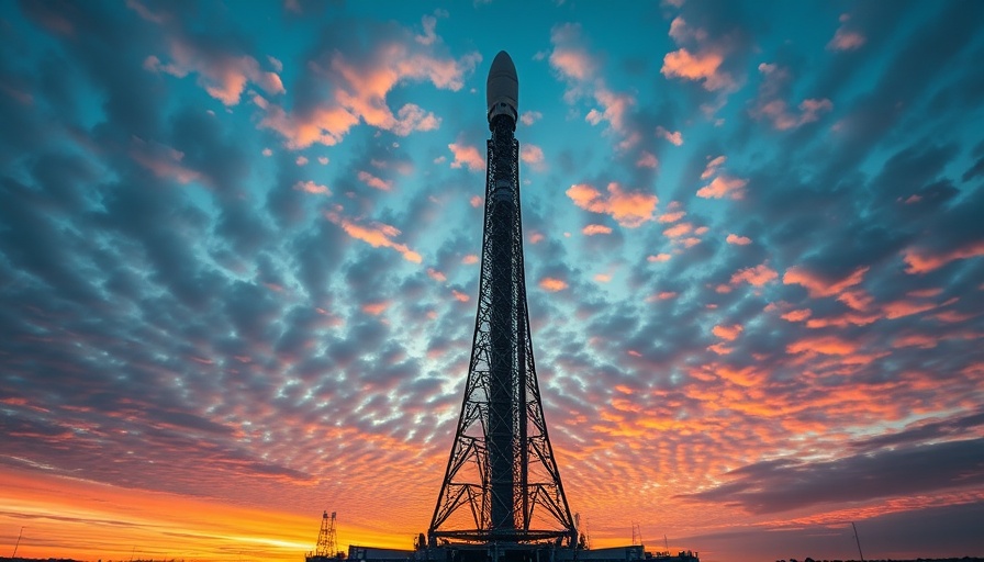 SpaceX Starship test flight failure, rocket at sunset against cloudy sky.