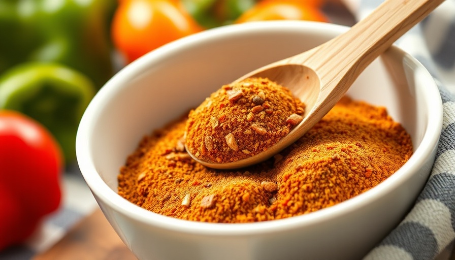 Ragin' Cajun seasoning in bowl with wooden spoon scooping.