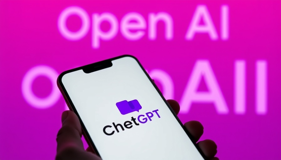 Smartphone displaying ChatGPT logo with OpenAI background, AI could replace interns.