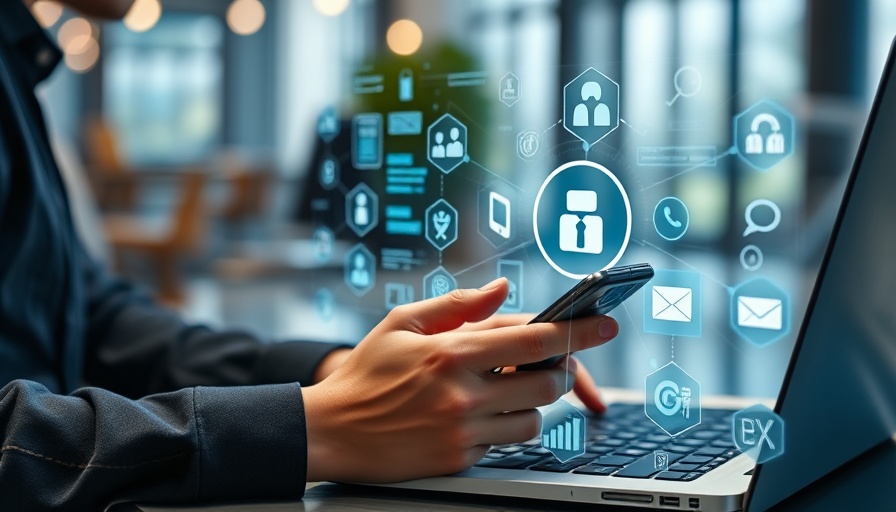 User interacting with digital icons on devices illustrating Data (Use and Access) Act.