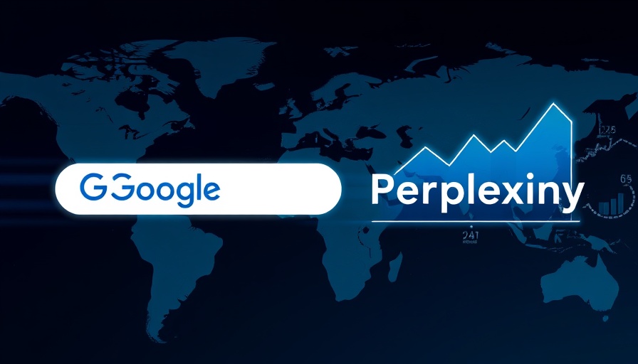 Comparison of Google AI with Perplexity on a digital world map