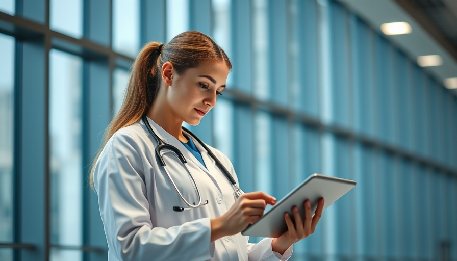 Healthcare professional using a tablet to enhance EHR functionality in a modern setting.