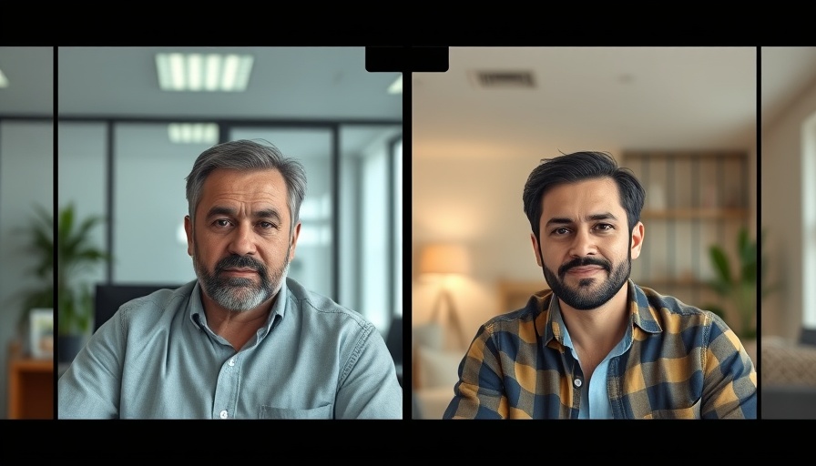 Video call screenshot of two men in different settings, discussing.