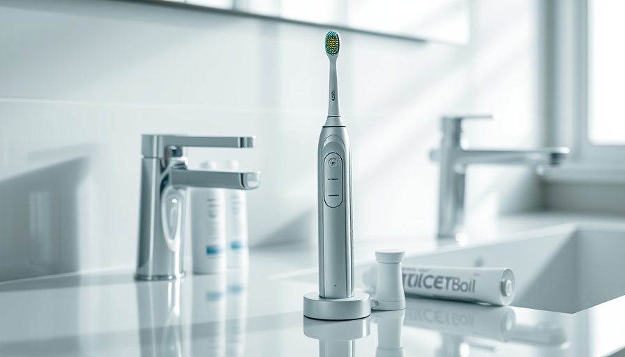 Best toothbrush and toothpaste on modern bathroom counter.