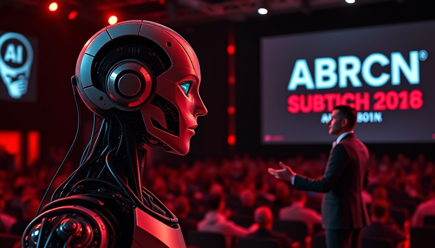 Trey Agent AI development tool presentation with futuristic robot.