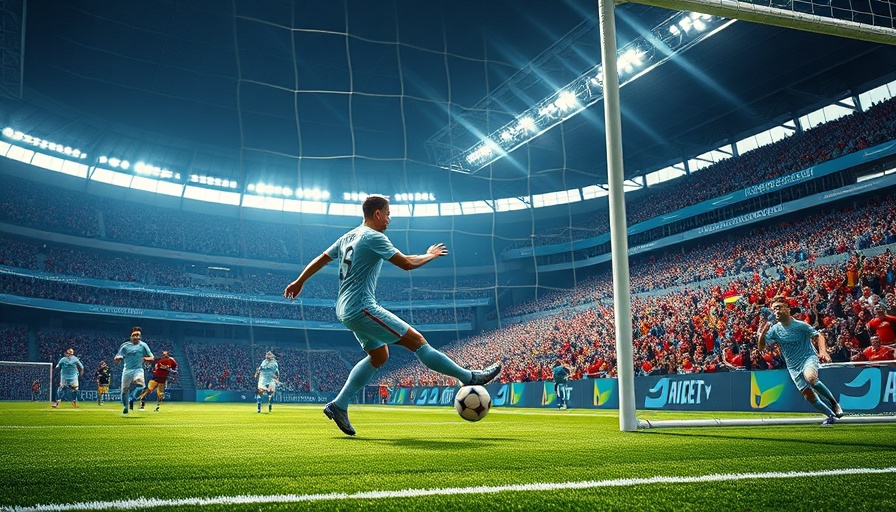 Soccer scene with AI edited crowd showcasing AI image editing in marketing.
