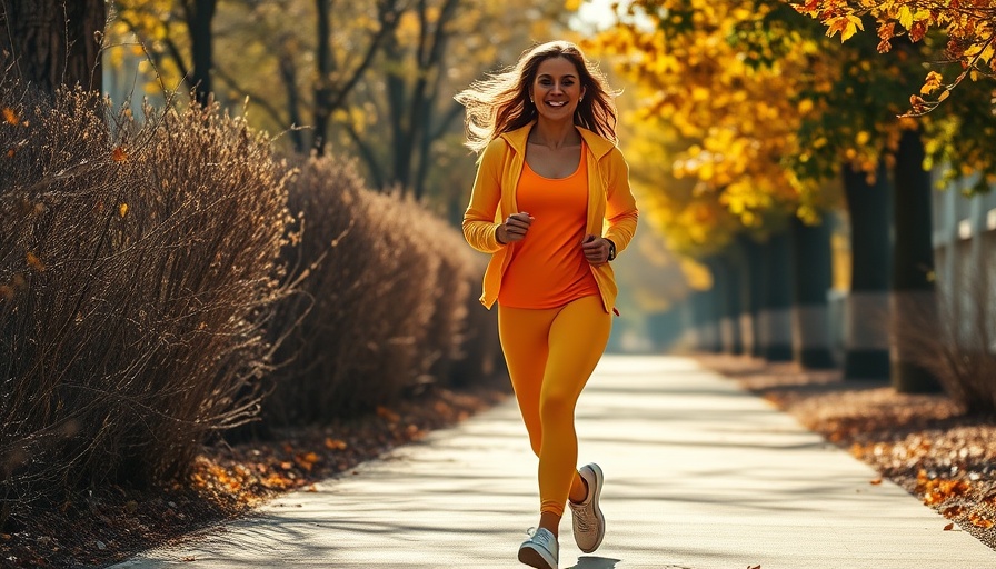 Woman practicing Japanese walking fitness trend on a sunlit path