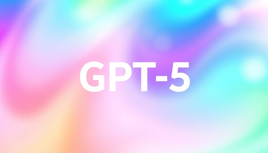Colorful background with GPT-5 text, Apple Intelligence GPT-5 integration.