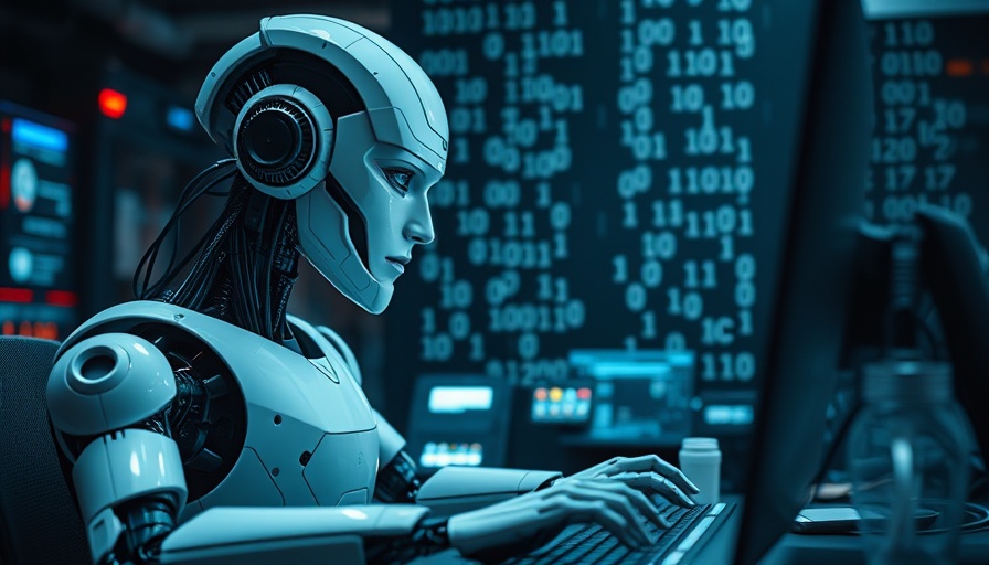 AI First Fund Investment Opportunities with futuristic robot typing.