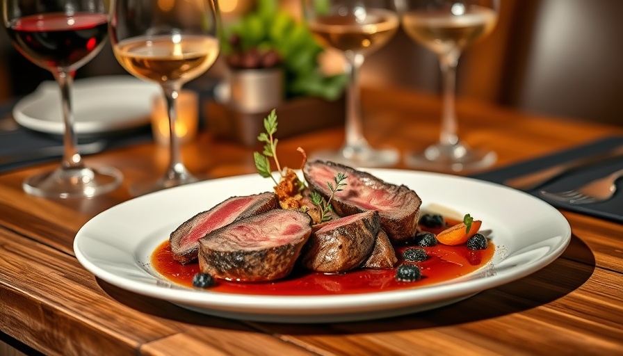 Reintroducing beef into diet with gourmet dish presentation.