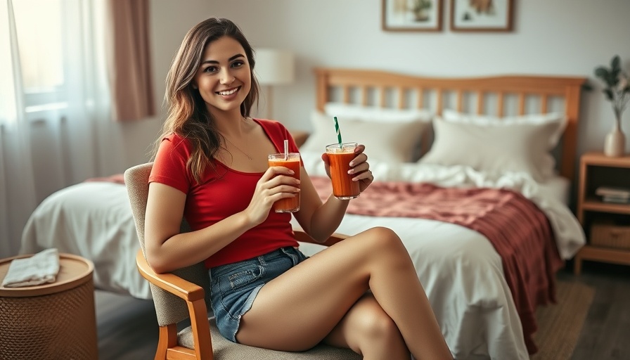 Woman sitting in a cozy room holding a drink, overcoming fatigue and boosting energy levels