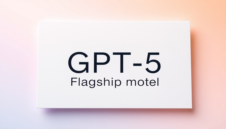 Elegant presentation card with GPT-5 model text on soft gradient.