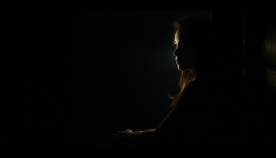 Silhouette of a woman in contemplative pose in dark setting, highlighting thinking habits that drain inner peace.