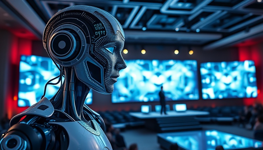 Open Source AI Models presentation featuring futuristic humanoid robot.