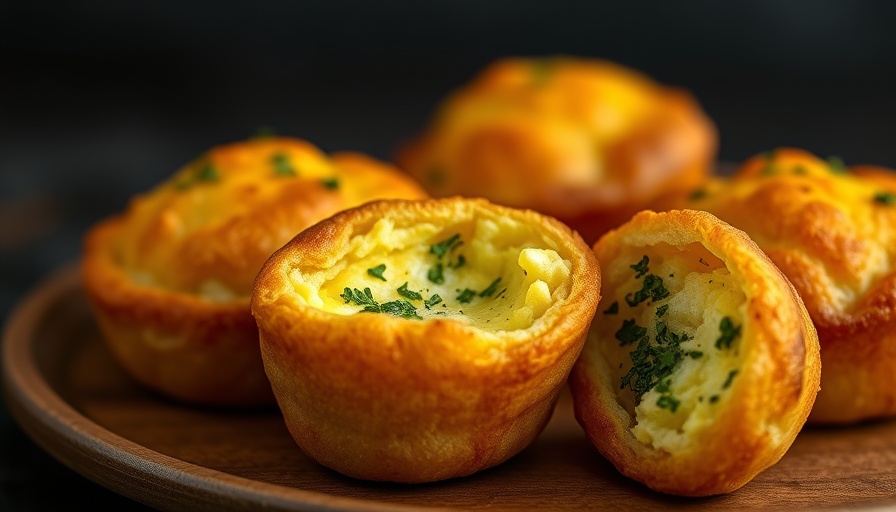 Golden and fluffy egg puffs with crispy tops.
