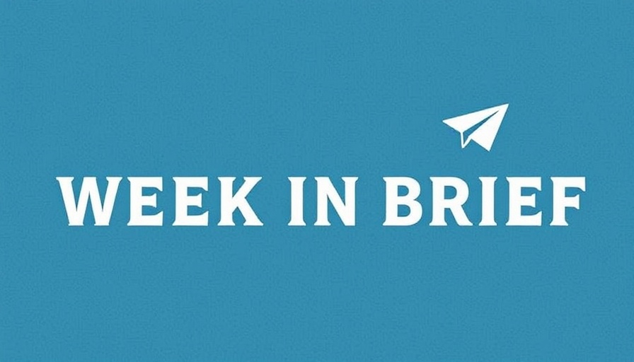Vintage-style news graphic with paper airplane and text
