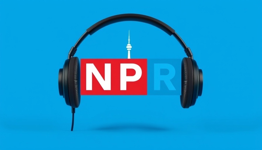 Minimalist NPR logo design on blue background related to Vaccine Guidance Confusion.
