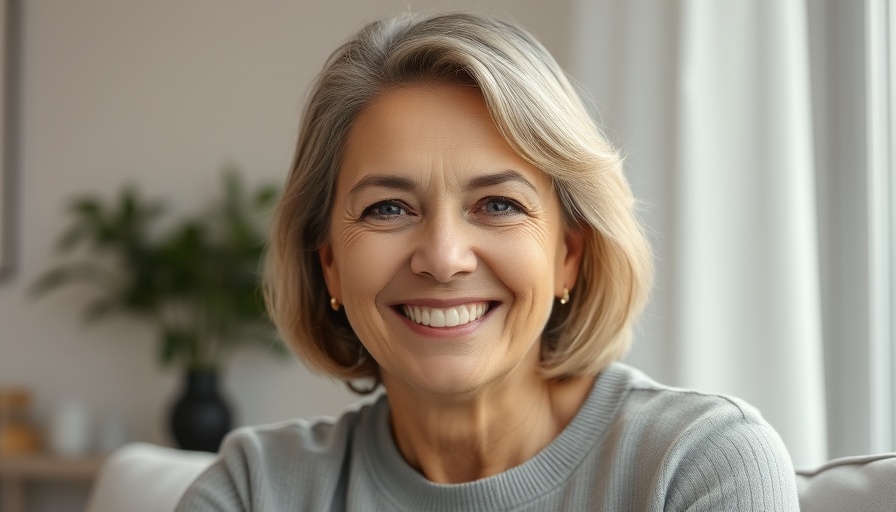 Smiling woman indoors, capturing social connections health benefits.