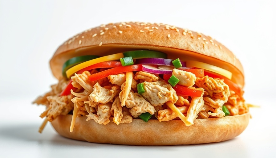 Incredible Slow Cooker Pulled Chicken Sandwiches with fresh toppings.