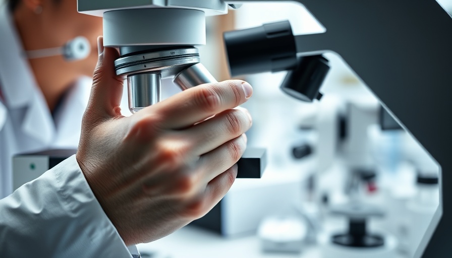Scientist using microscope in RNA sequencing research.