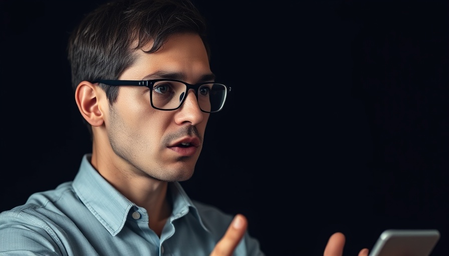 Professional discussing Google's New AI Technology in cinematic style.