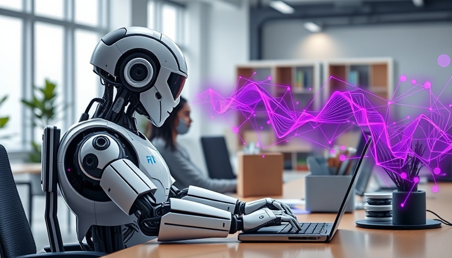 AI robot at desk with woman organizing office, super prompts losing shine in AI writing