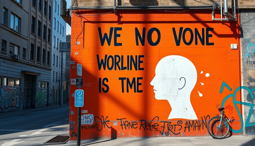 Anthropic data policy themed street art with motivational message.
