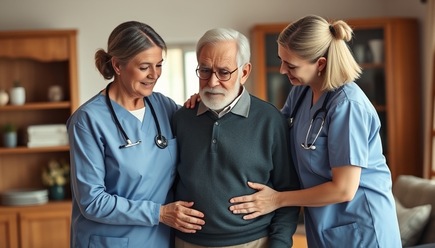 Top-rated in-home care providers assisting elderly man with dementia.