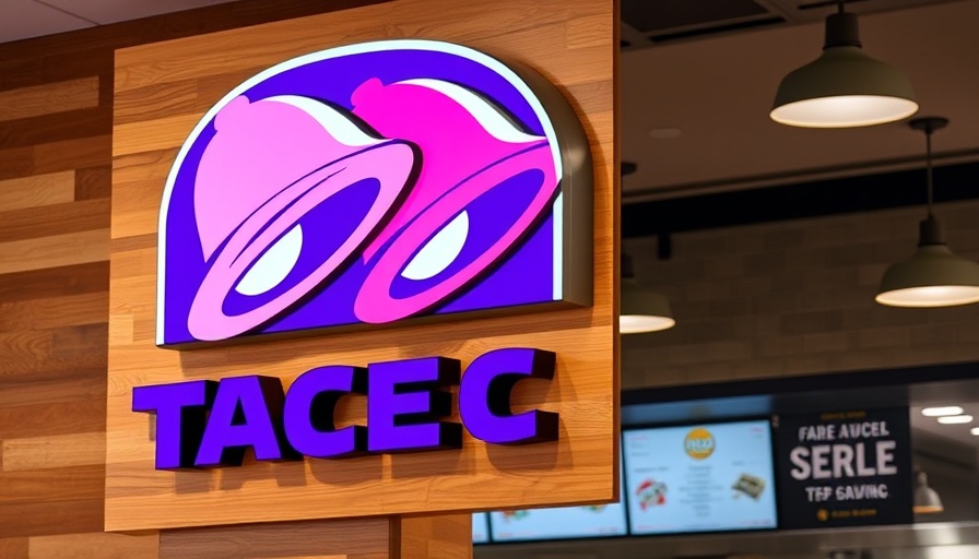 Taco Bell sign with iconic logo in bright lighting