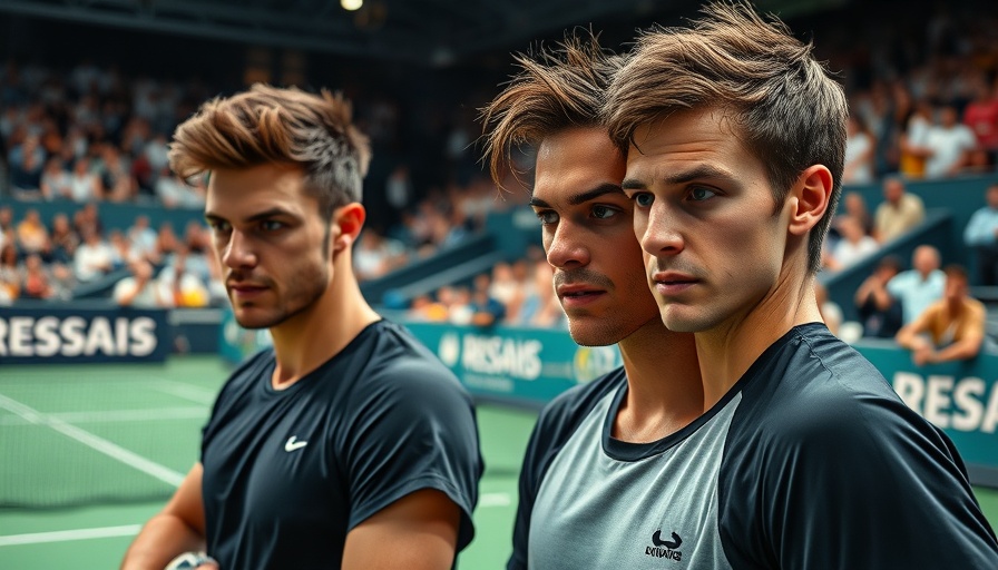 Focused tennis players embodying mental health in sports.