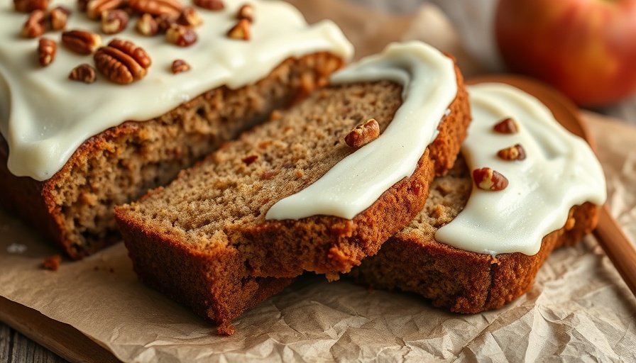 Spiced Apple Zucchini Bread Recipe slices with topping.