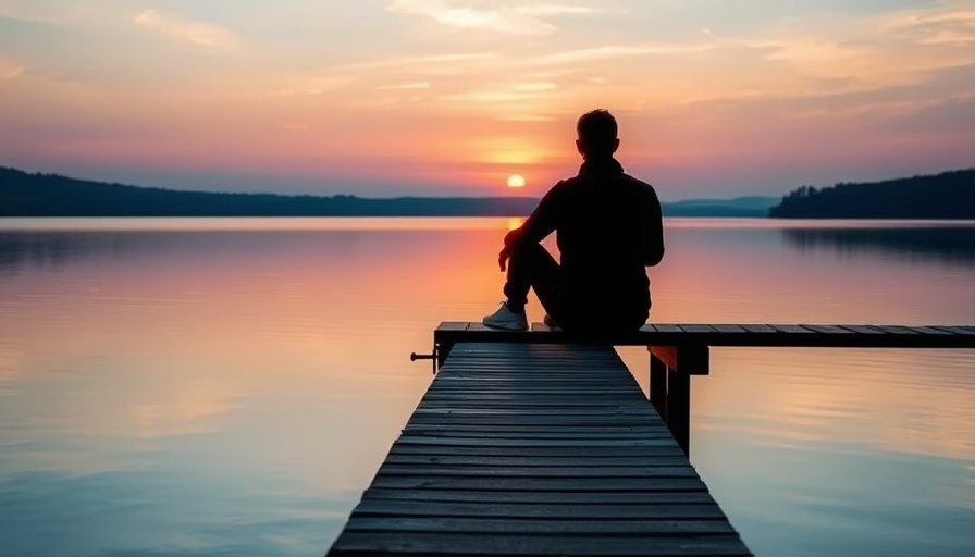 Silhouette on pier at sunset reflecting on wake-up calls in life.
