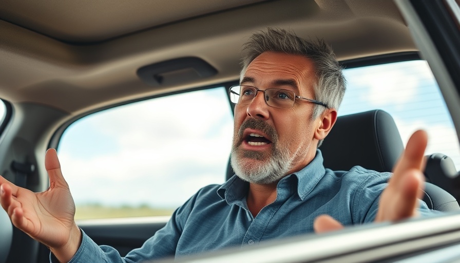 Middle-aged man passionately discussing financial freedom.