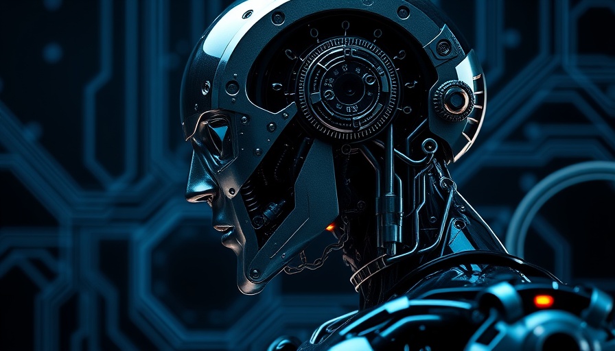 Futuristic robotic figure symbolizing Plug-and-Play ERP AI Solutions.