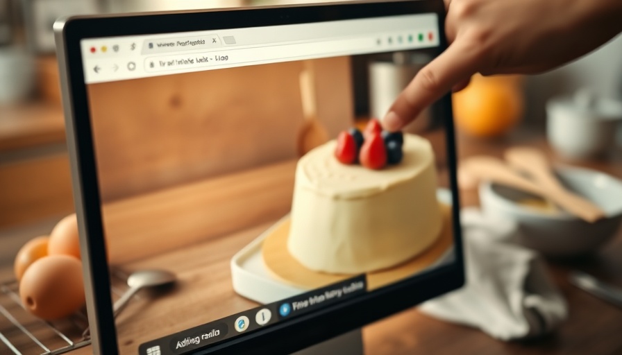AI browsing features in Chrome displaying cake recipe page.