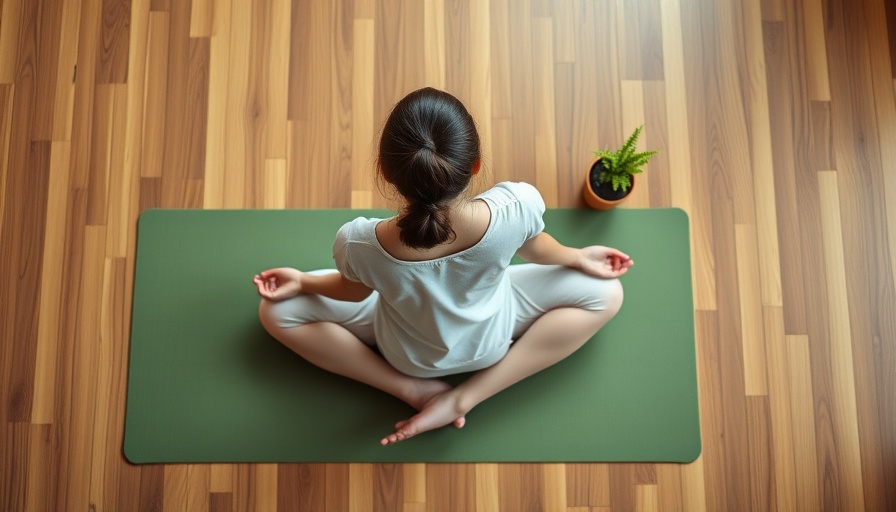 Meditating young woman on yoga mat in serene sobriety activity.